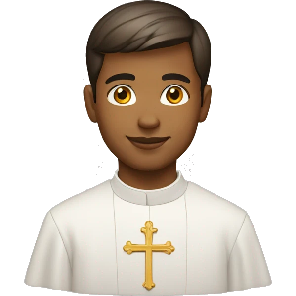 young catholic priest emoji