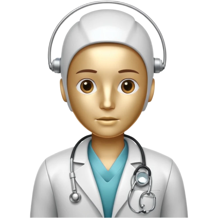 medical robot wearing a white coat and a stethoscope emoji