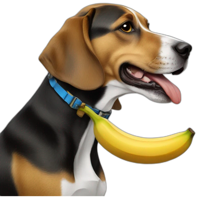 dog eating banana emoji