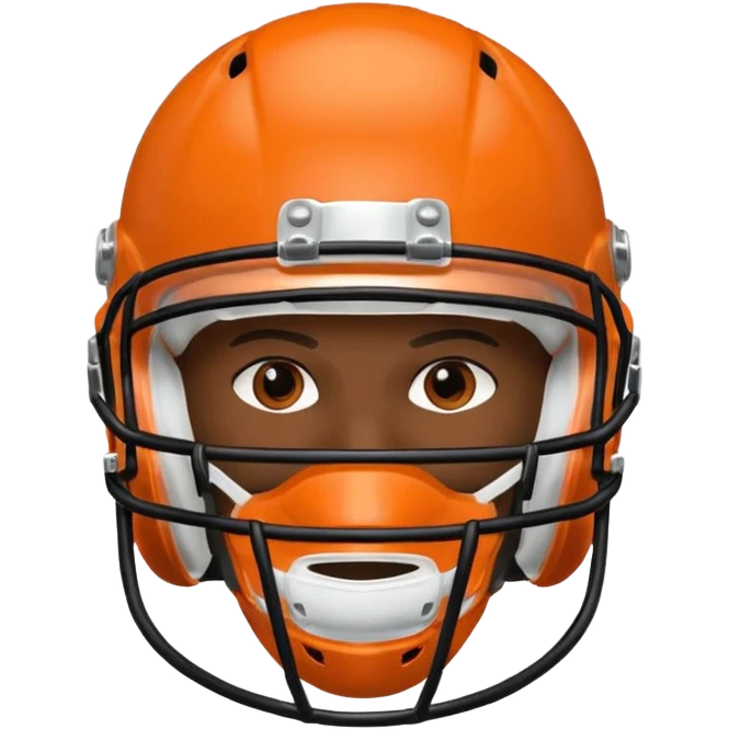 College football player helmet in  orange color  emoji