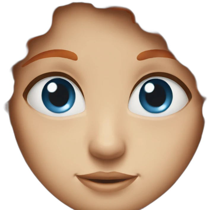 Long Red head blue eyes emoji