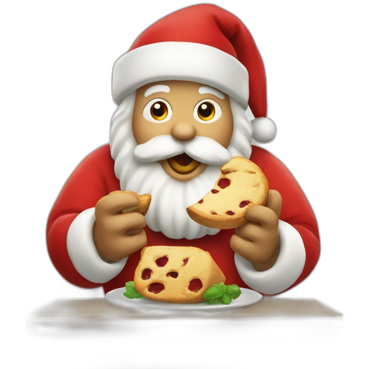 santa claus eating emoji