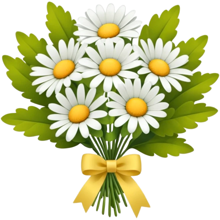 bouquet of 5 daisy emoji