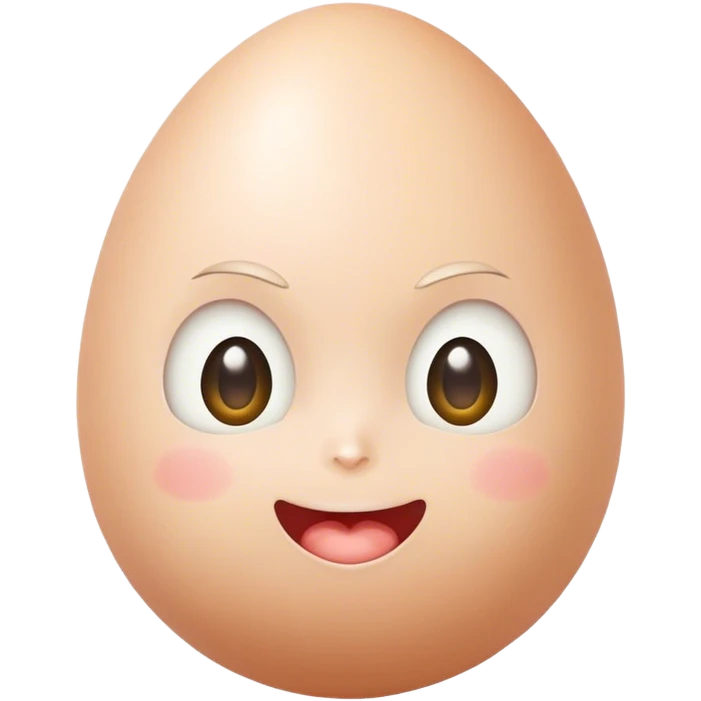 cute egg with face  emoji