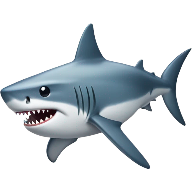 Shark with food emoji