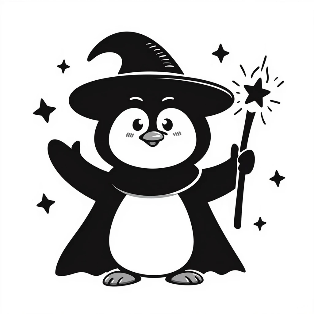 Penguin Wizard emoji