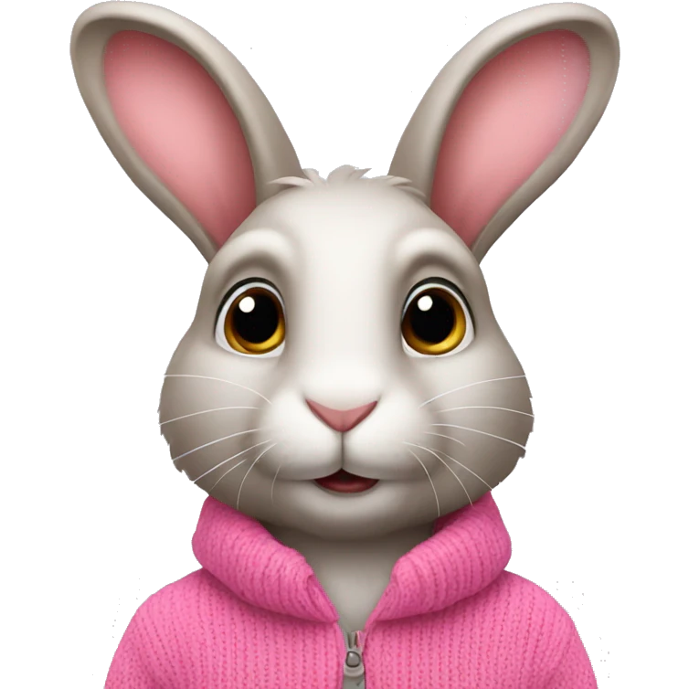 Rabbit wearing pink jumper emoji