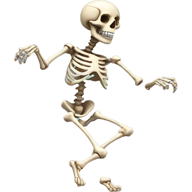 skeleton dancing  emoji