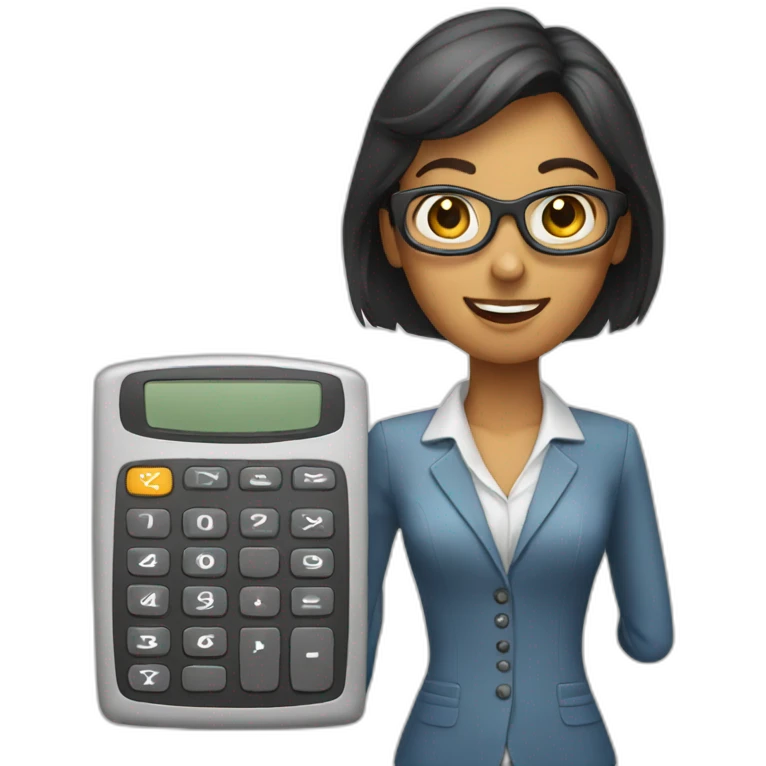 lady accountant with calculator emoji