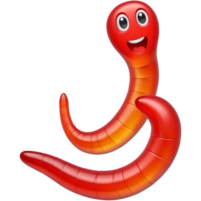 Gummy worm surprised emoji