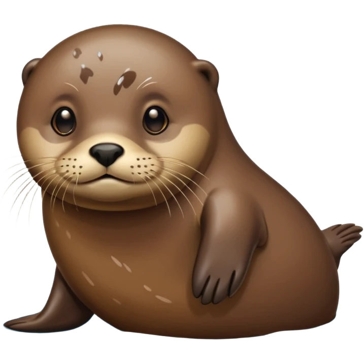 A seal with a otter  emoji