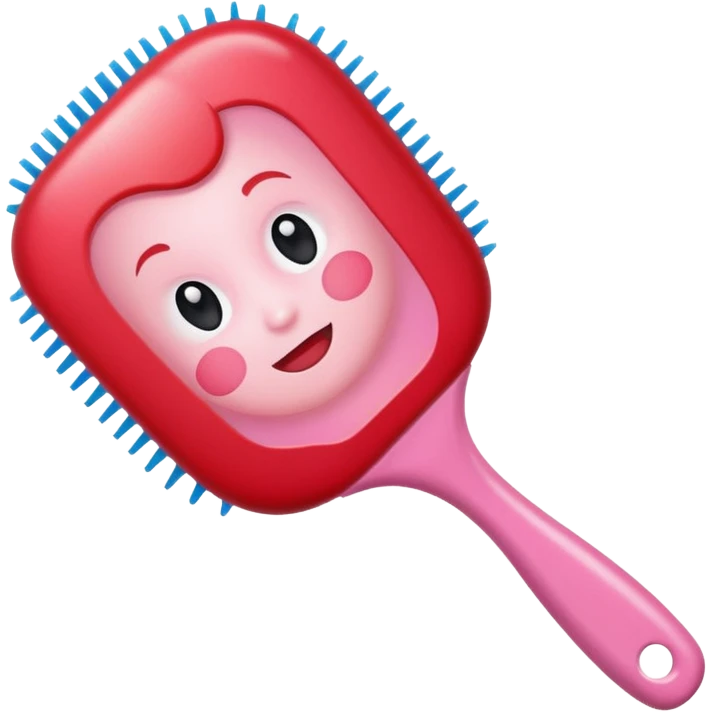 light pink hairbrush apple emoji style emoji