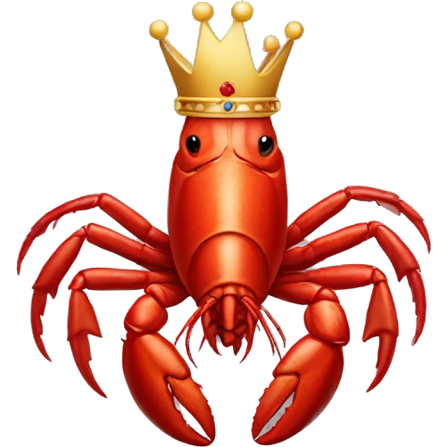 Lobster with a crown emoji
