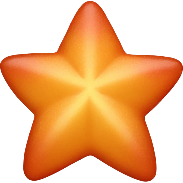 A rose-colored marmalade star emoji