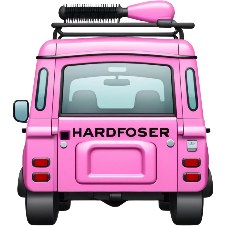 Pink Land Rover with hairdresser written on side  emoji