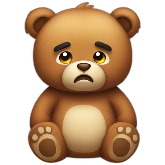 really angry and offended cute cuddly bear toy emoji
