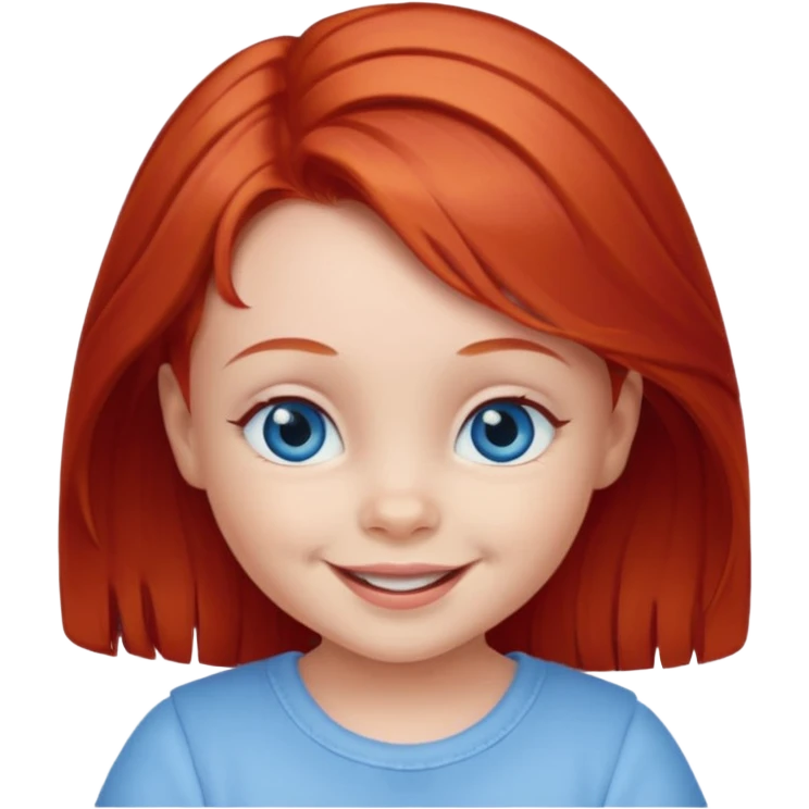 red hair baby girl emoji