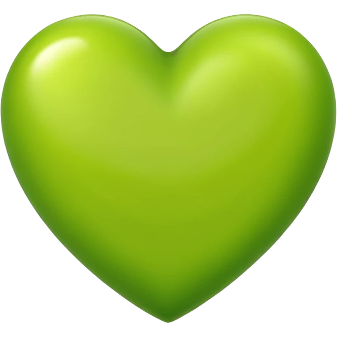 lime green heart emoji