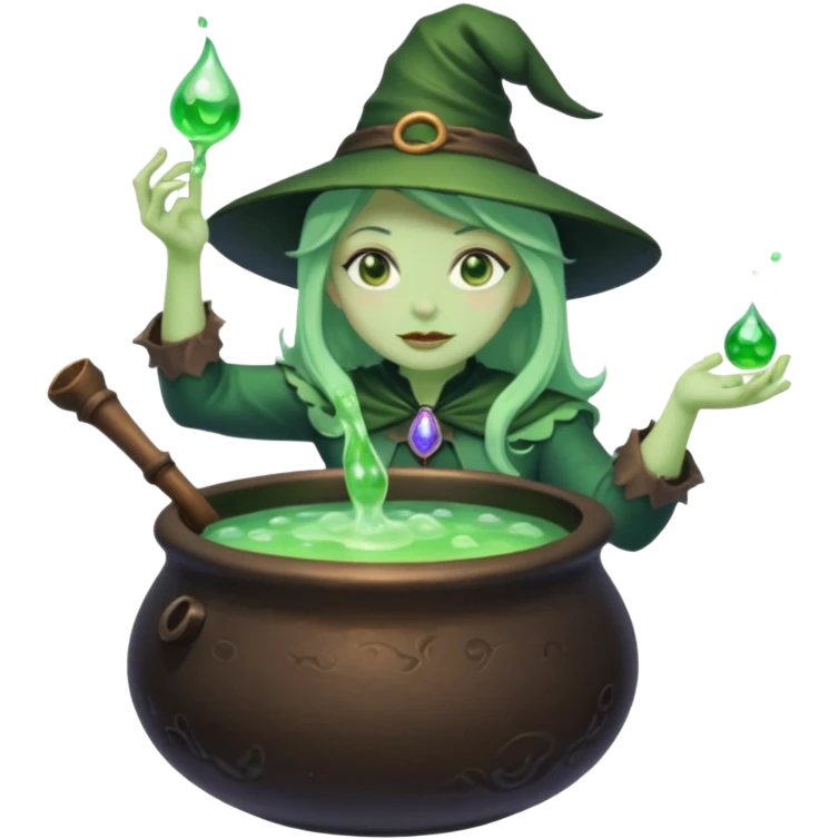 green witch cooking potion emoji