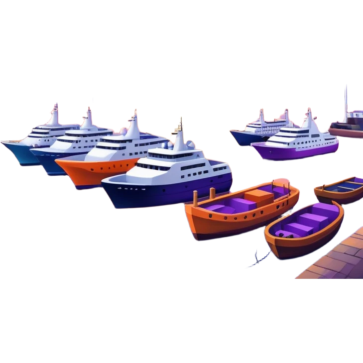 port at sunset emoji