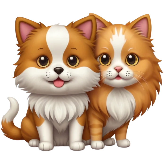 Dog with cat  emoji