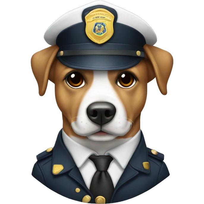 Chien, habillé en policier emoji