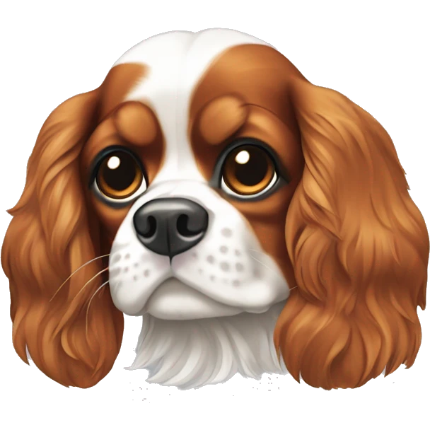 Dog Cavalier King Charles Spaniel tricolour emoji