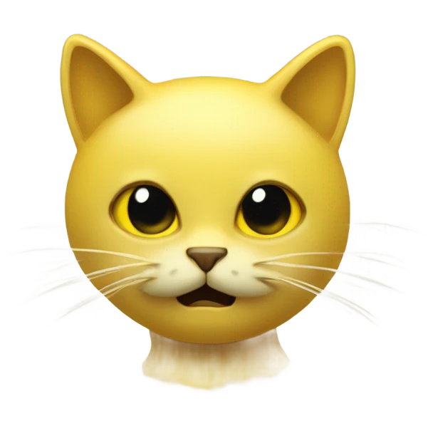 Yellow helo kity head expresing emocjons  emoji