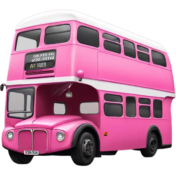 pink bus london emoji