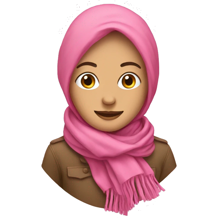 Pink scarf  emoji