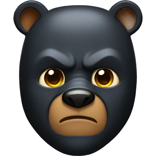 A bear with a batman mask emoji
