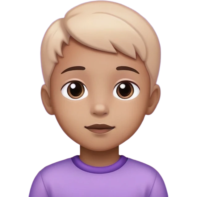 A purple sky and a kid in the sky emoji