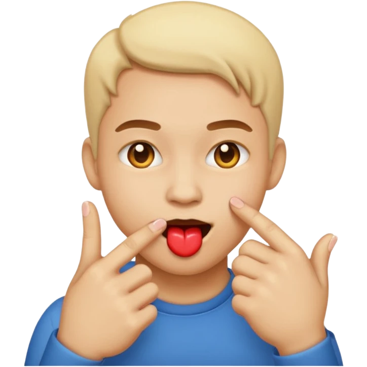 Emoji enamorado mordiéndose el dedo emoji