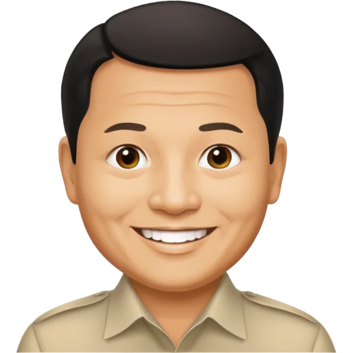 prabowo with text "oke gas" emoji