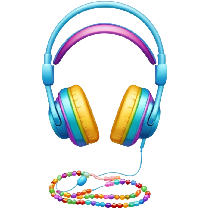 candy beads listening to music emoji