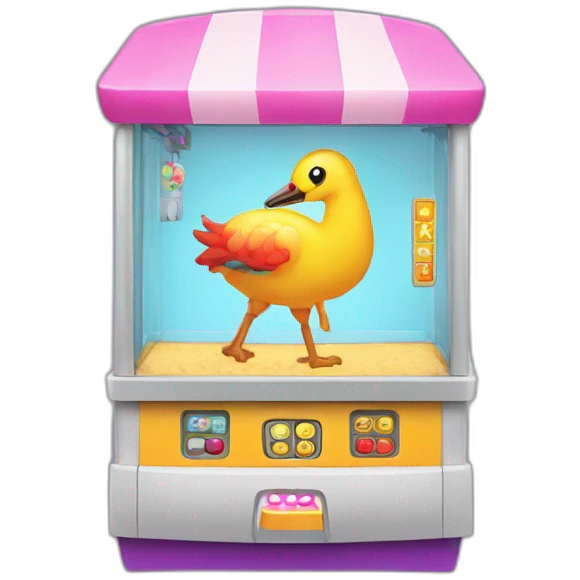 Crane game machine emoji