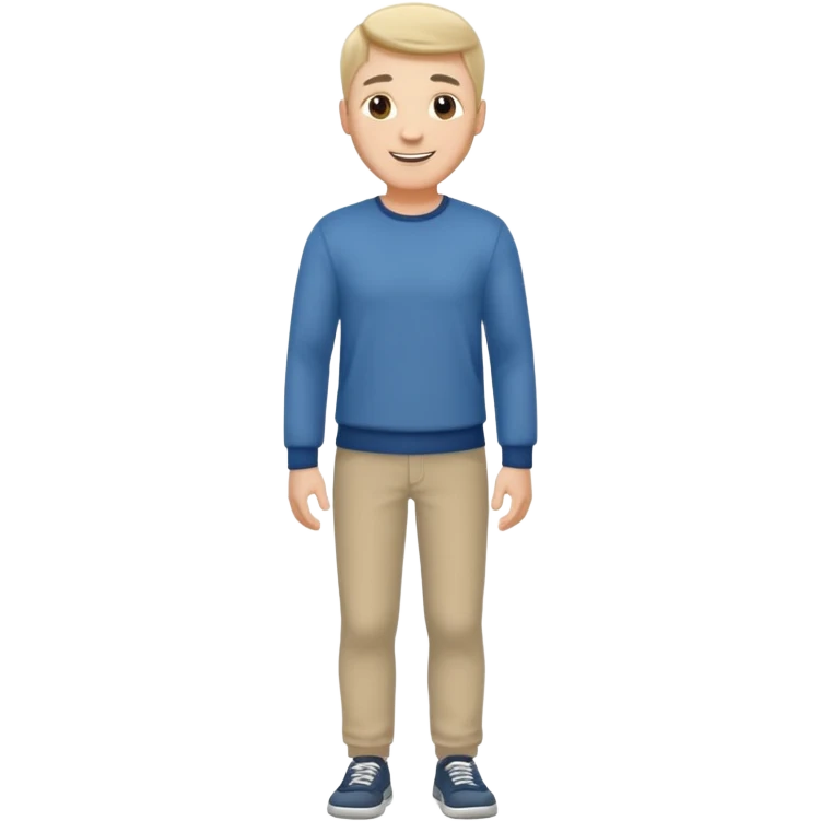 white man dressed casually full body emoji
