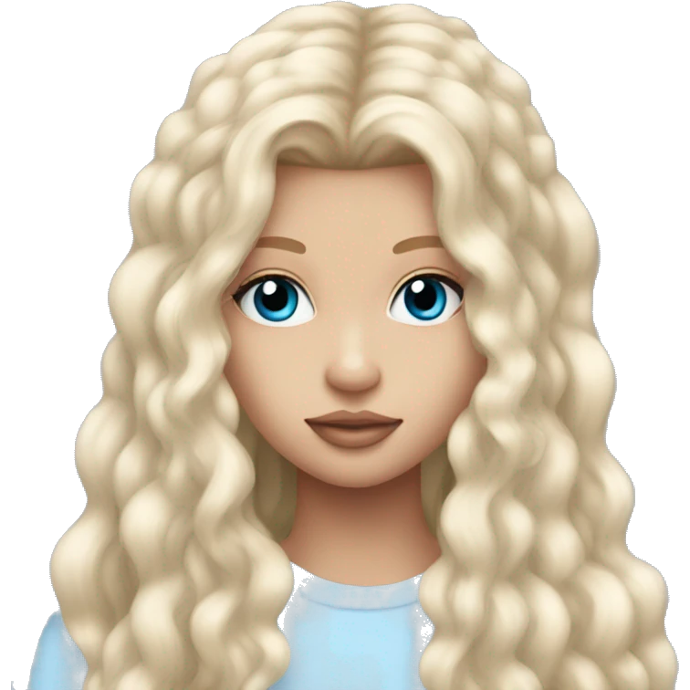 Loren Gray long hair blue eyes  emoji
