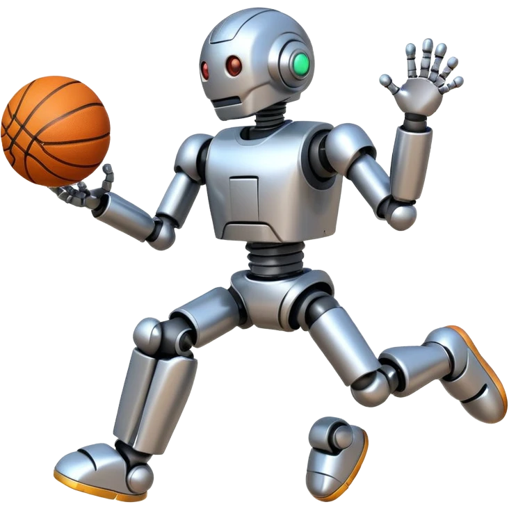 robot playing basketball  emoji