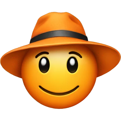 smiley with orange hat emoji