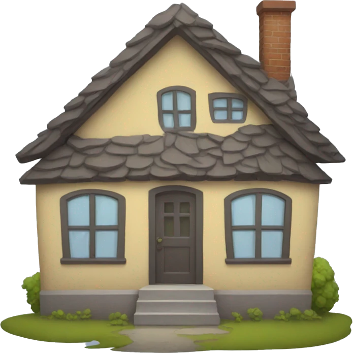 Sad house emoji
