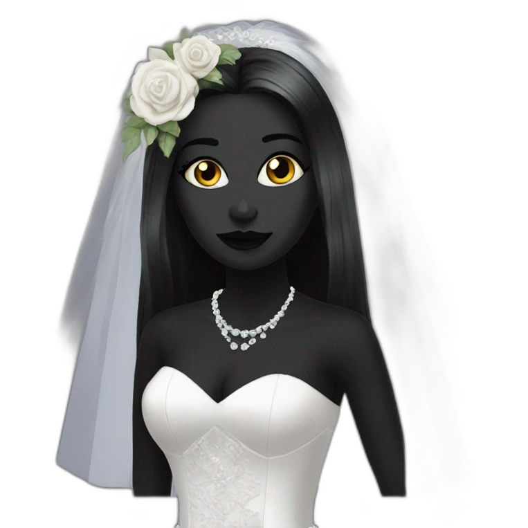 goth bride emoji