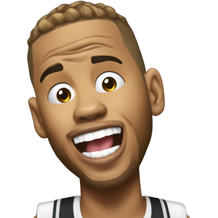 Hyper Realistic Chris Brown singing to Karruche  emoji