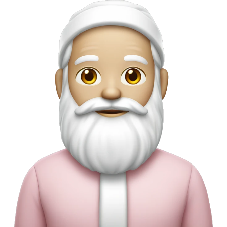 Light Pink Santa Claus with Caucasian skin emoji