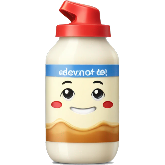 Red Cap Bottle of Mayonnaise  emoji
