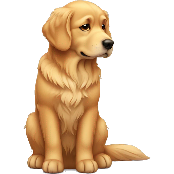 sad golden retriever emoji