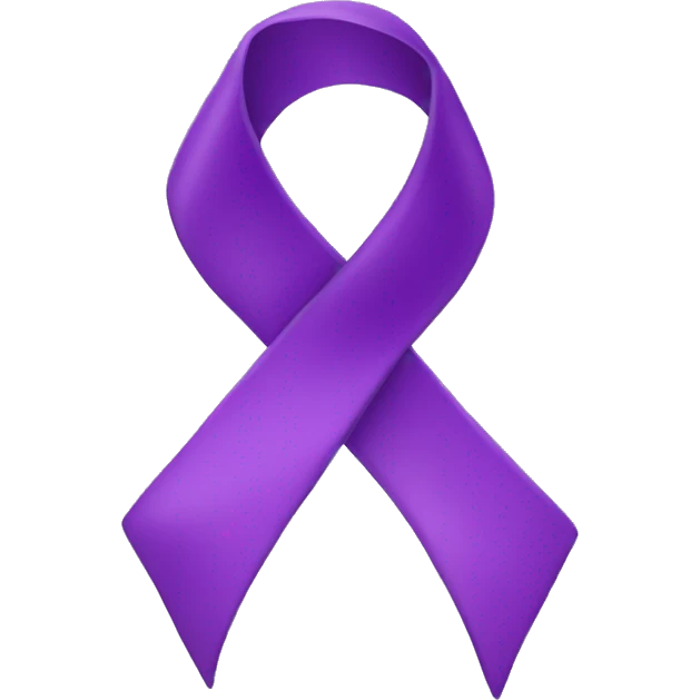 purple ribbon emoji