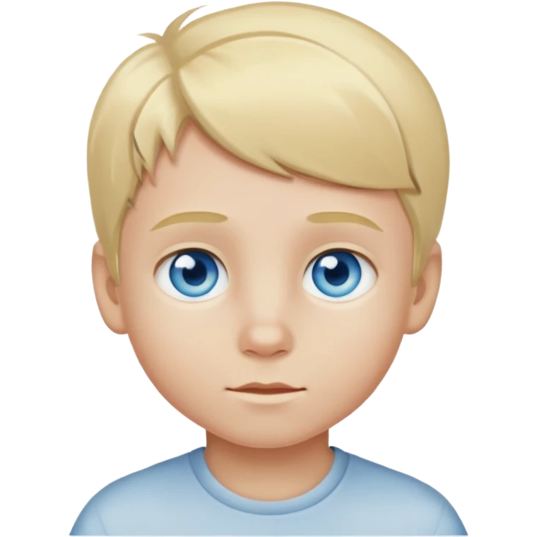 little boy with blue eyes and blonde hair emoji