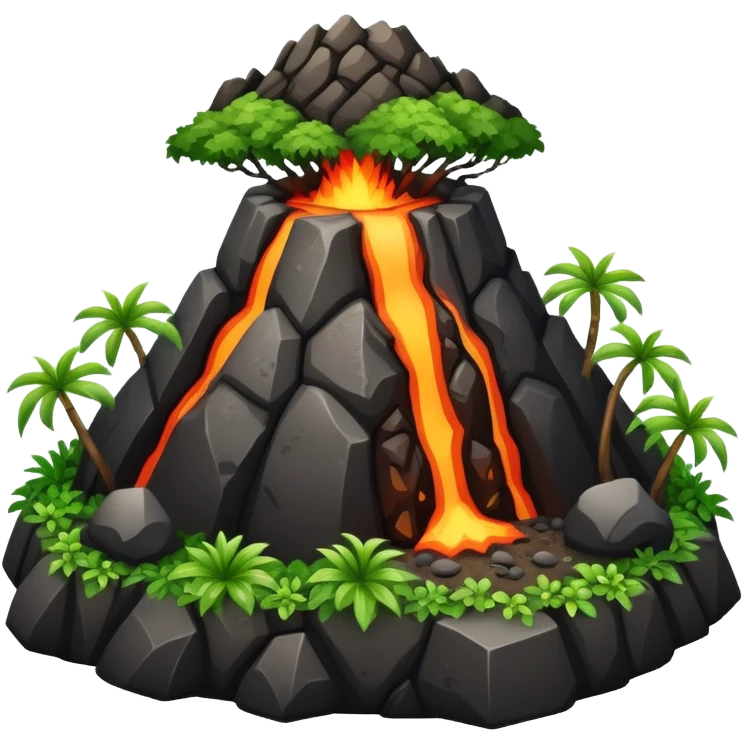 Hawaiian volcano scenery emoji