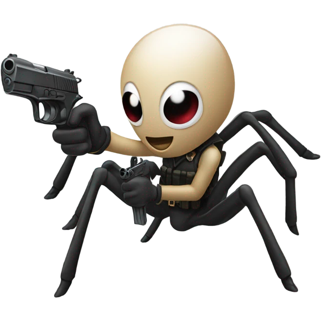 Spider with a gun emoji